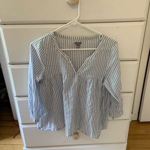 Seer sucker striped blouse